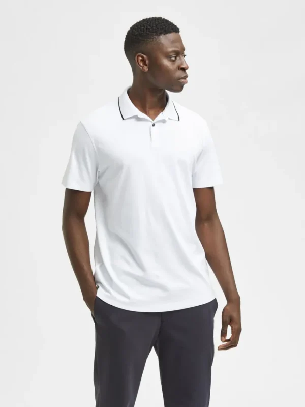 Poloer>SELECTED KORTÆRMET COOLMAX® POLO White