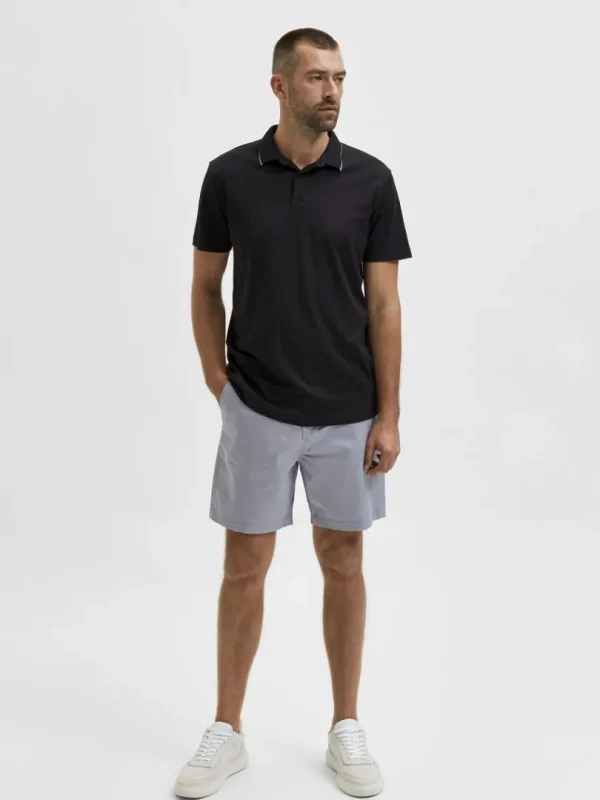 Poloer>SELECTED KORTÆRMET COOLMAX® POLO Black