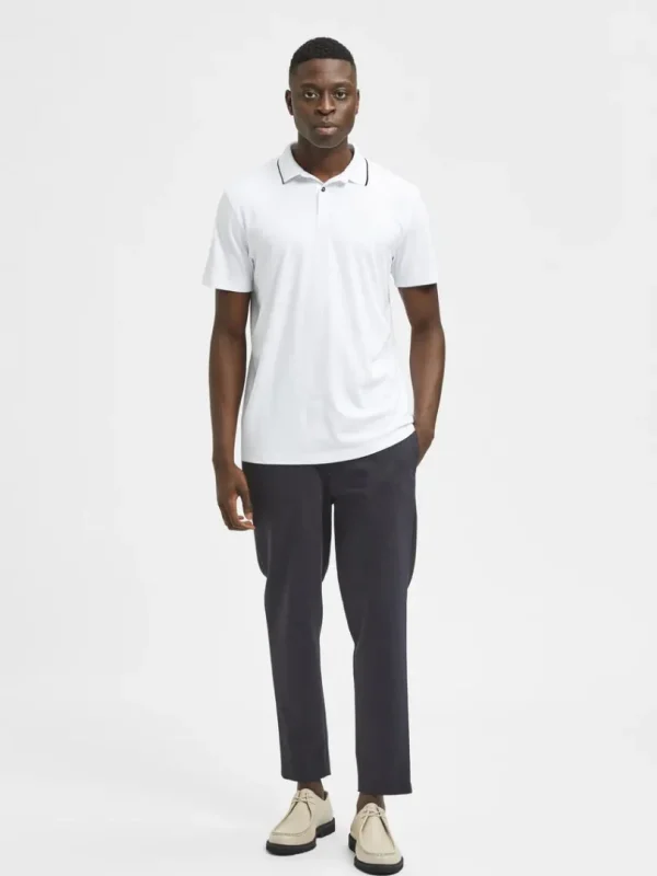 Poloer>SELECTED KORTÆRMET COOLMAX® POLO White