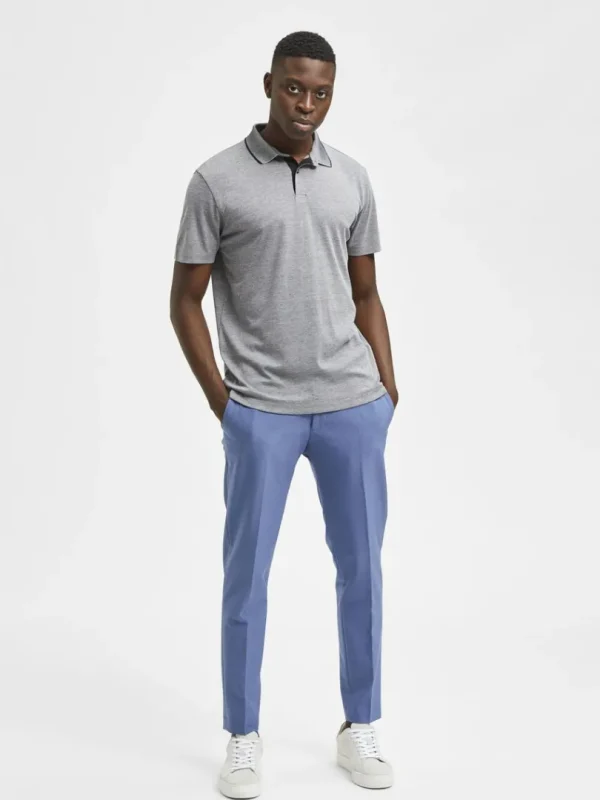 Poloer>SELECTED KORTÆRMET COOLMAX® POLO Grey