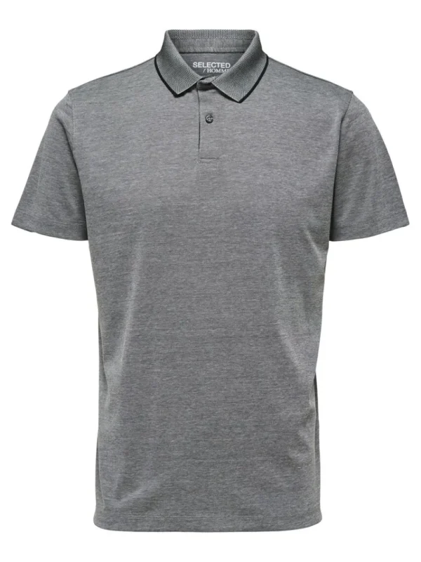 Poloer>SELECTED KORTÆRMET COOLMAX® POLO Grey