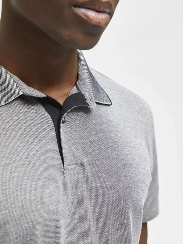 Poloer>SELECTED KORTÆRMET COOLMAX® POLO Grey