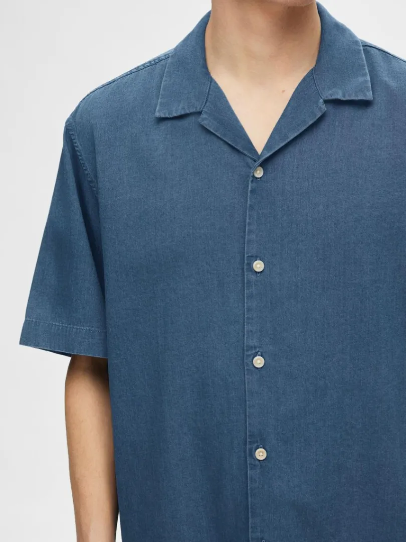 kortrmet_denimskjorte_5.webp Skjorter>SELECTED KORTÆRMET DENIMSKJORTE Blue