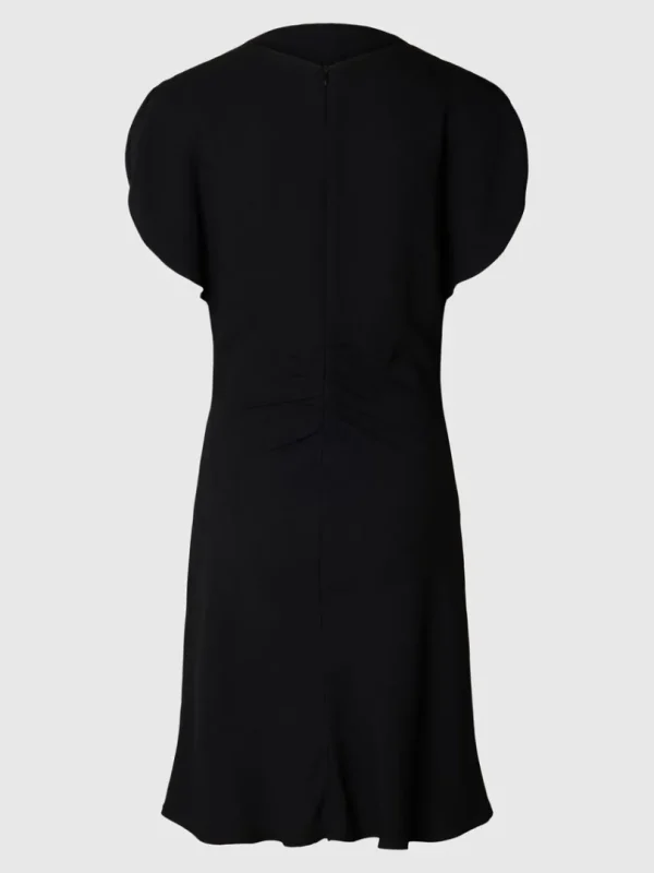 Kjoler>SELECTED KORTÆRMET KORT KJOLE Black