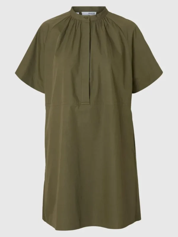 Kjoler>SELECTED KORTÆRMET KORT KJOLE Green