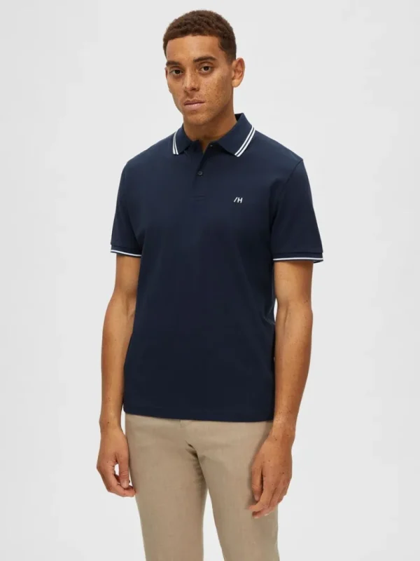 Poloer>SELECTED KORTÆRMET POLO Blue
