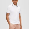 Poloer>SELECTED KORTÆRMET POLO White