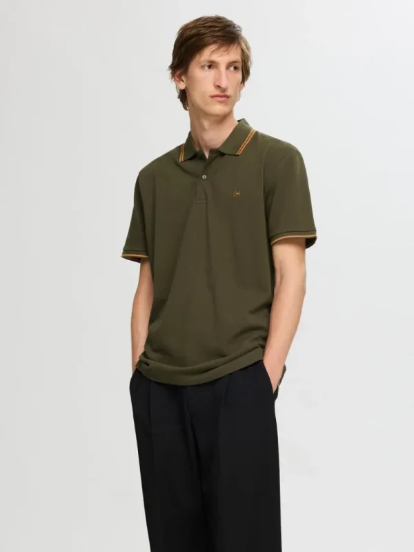 Poloer>SELECTED KORTÆRMET POLO Green