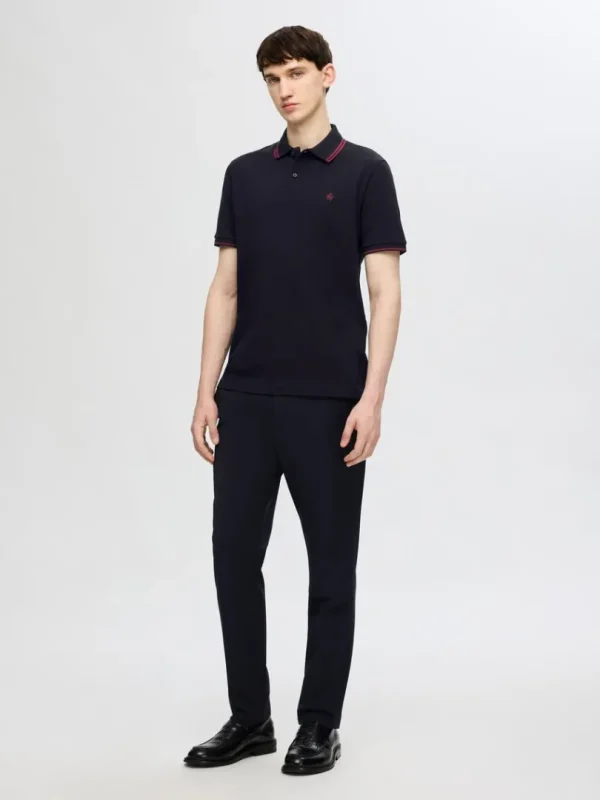 Poloer>SELECTED KORTÆRMET POLO Black