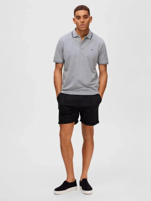 Poloer>SELECTED KORTÆRMET POLO Grey