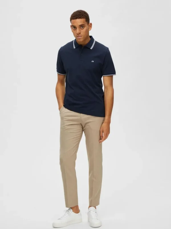 Poloer>SELECTED KORTÆRMET POLO Blue