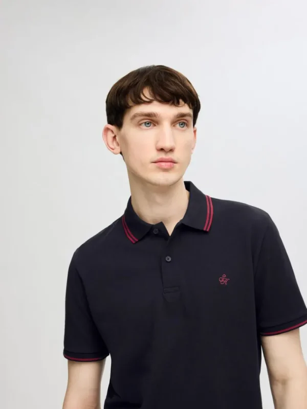 Poloer>SELECTED KORTÆRMET POLO Black