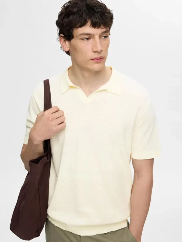 Poloer>SELECTED KORTÆRMET POLO White