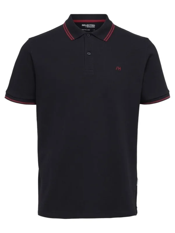 Poloer>SELECTED KORTÆRMET POLO Black