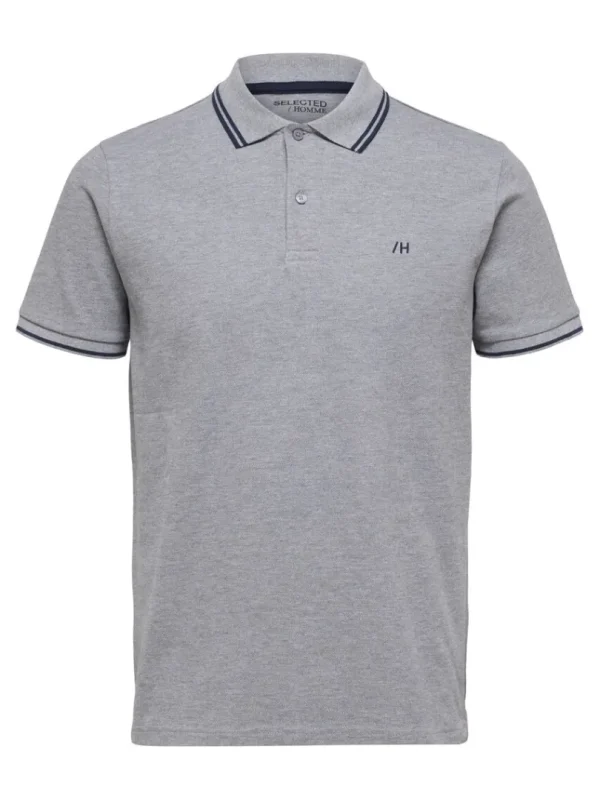 Poloer>SELECTED KORTÆRMET POLO Grey