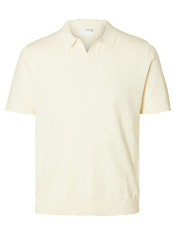 Poloer>SELECTED KORTÆRMET POLO White