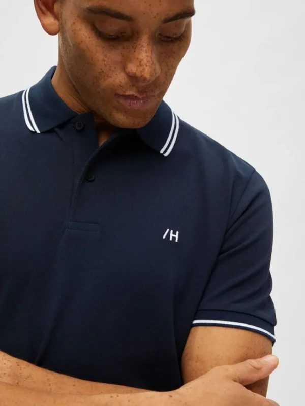 Poloer>SELECTED KORTÆRMET POLO Blue