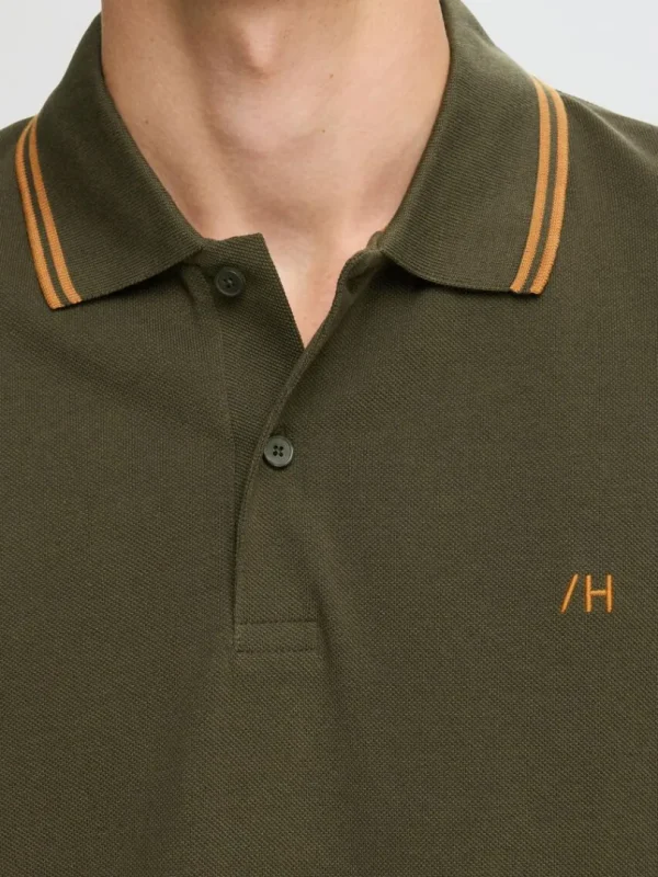 Poloer>SELECTED KORTÆRMET POLO Green