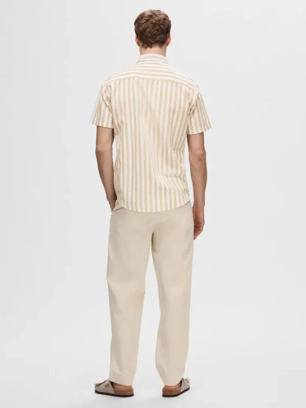 Skjorter>SELECTED KORTÆRMET SKJORTE Beige