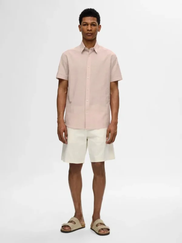Skjorter>SELECTED KORTÆRMET SKJORTE Pink