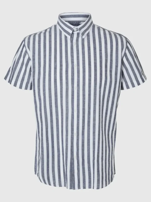Skjorter>SELECTED KORTÆRMET SKJORTE Blue