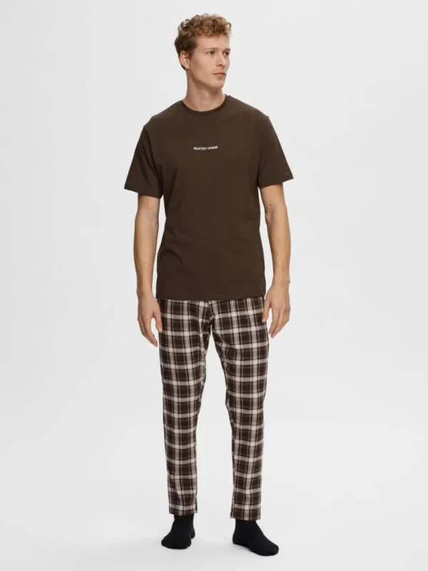 T-shirts>SELECTED KORTÆRMET SÆT Brown