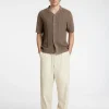 Strik>SELECTED KORTÆRMET STRIKKET CARDIGAN Brown