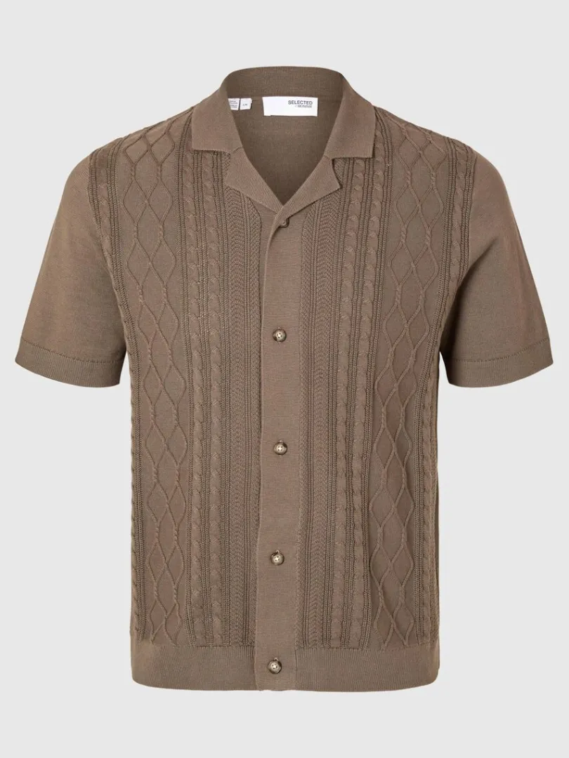 kortrmet_strikket_cardiga_2-2.webp Strik>SELECTED KORTÆRMET STRIKKET CARDIGAN Brown