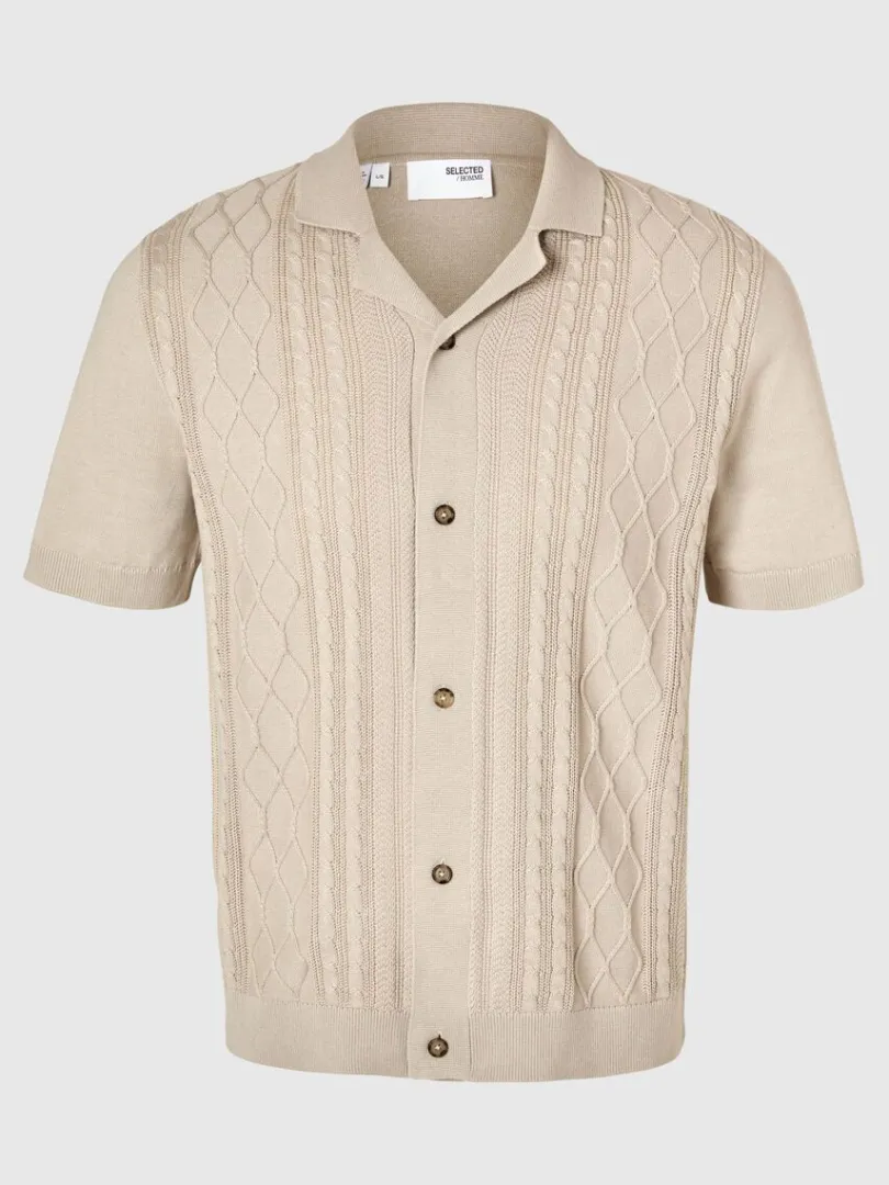 kortrmet_strikket_cardiga_4-1.webp Strik>SELECTED KORTÆRMET STRIKKET CARDIGAN Beige