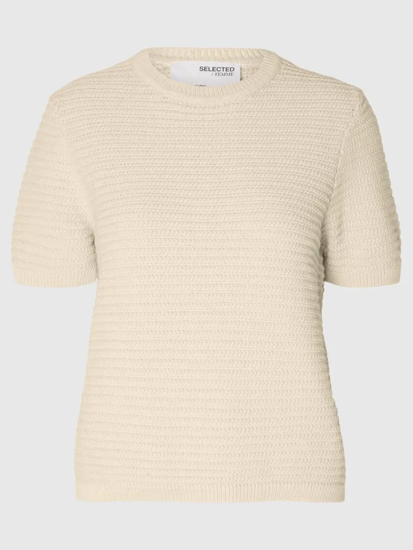 kortrmet_strikket_top_5-11.webp Strik>SELECTED KORTÆRMET STRIKKET TOP Beige