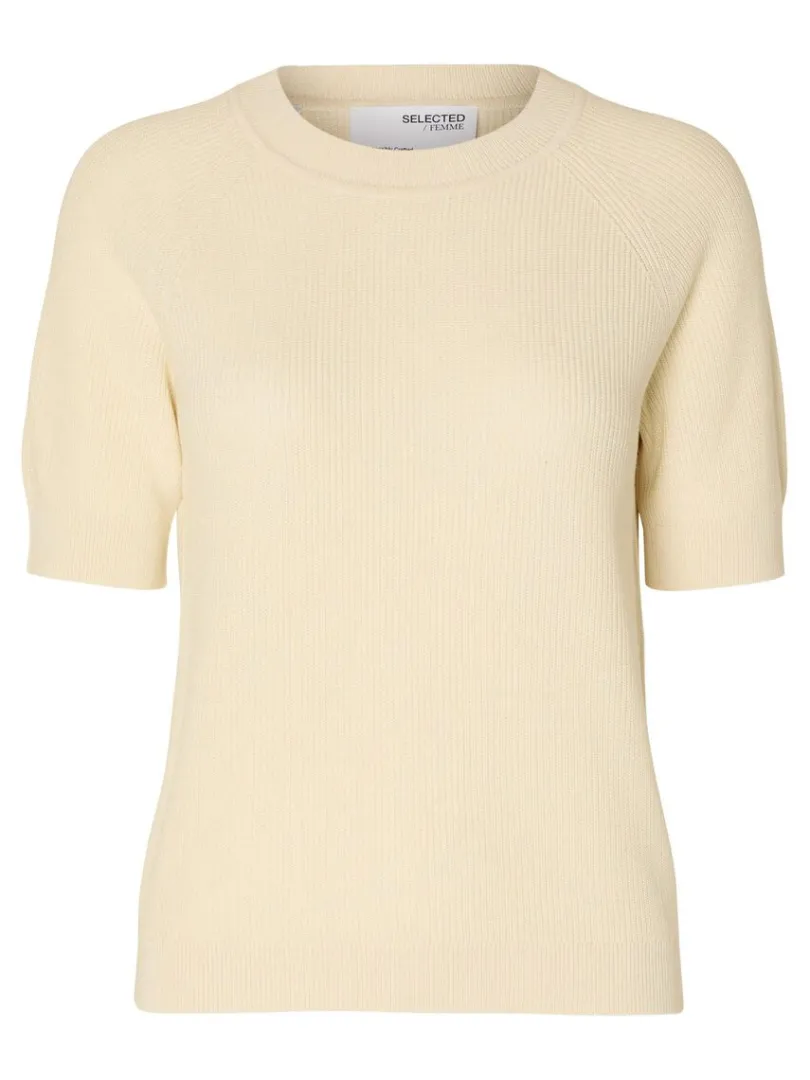 kortrmet_strikket_top_5-12.webp Strik>SELECTED KORTÆRMET STRIKKET TOP Beige