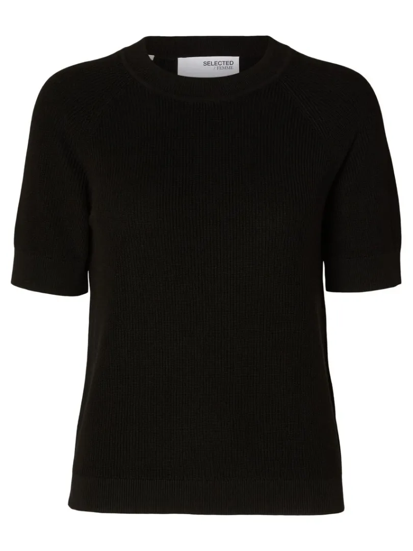 kortrmet_strikket_top_5-14.webp Strik>SELECTED KORTÆRMET STRIKKET TOP Black