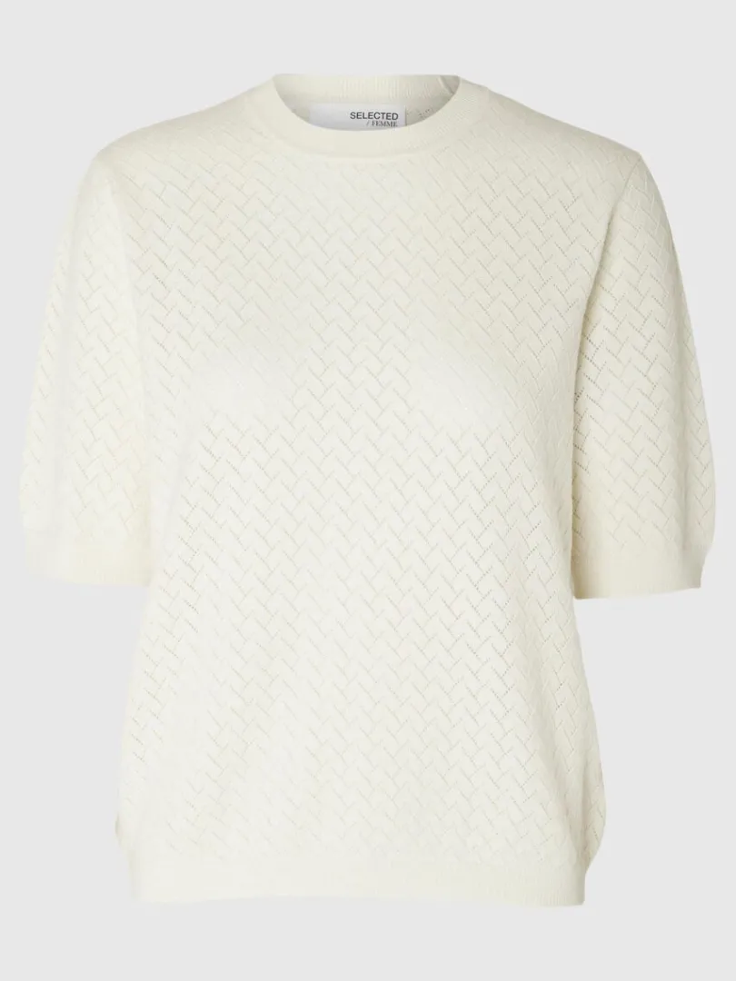 kortrmet_strikket_top_5-8.webp Strik>SELECTED KORTÆRMET STRIKKET TOP Beige