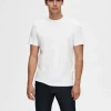 T-shirts>SELECTED KORTÆRMET T-SHIRT White
