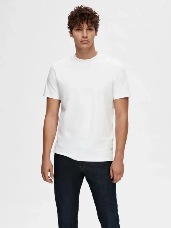 T-shirts>SELECTED KORTÆRMET T-SHIRT White