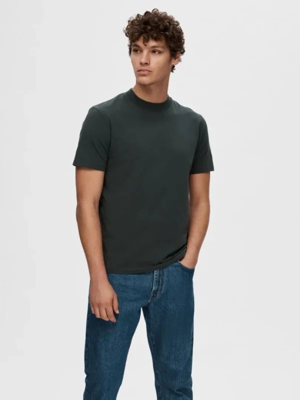 T-shirts>SELECTED KORTÆRMET T-SHIRT Grey