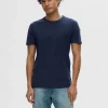T-shirts>SELECTED KORTÆRMET T-SHIRT Blue