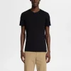 T-shirts>SELECTED KORTÆRMET T-SHIRT Black