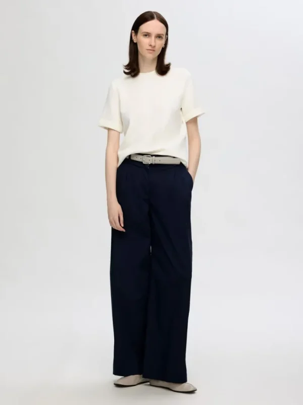 T-shirts>SELECTED KORTÆRMET T-SHIRT White