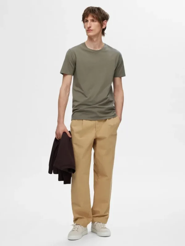 T-shirts>SELECTED KORTÆRMET T-SHIRT Green