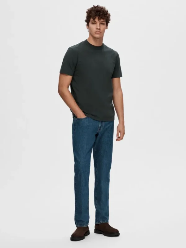 T-shirts>SELECTED KORTÆRMET T-SHIRT Grey