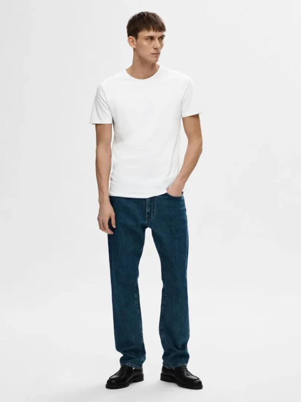 T-shirts>SELECTED KORTÆRMET T-SHIRT White