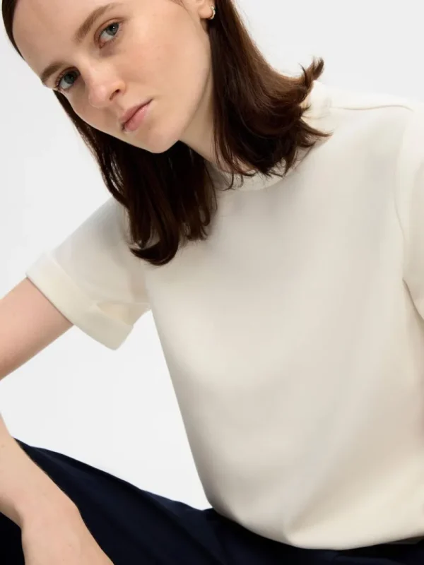 T-shirts>SELECTED KORTÆRMET T-SHIRT White