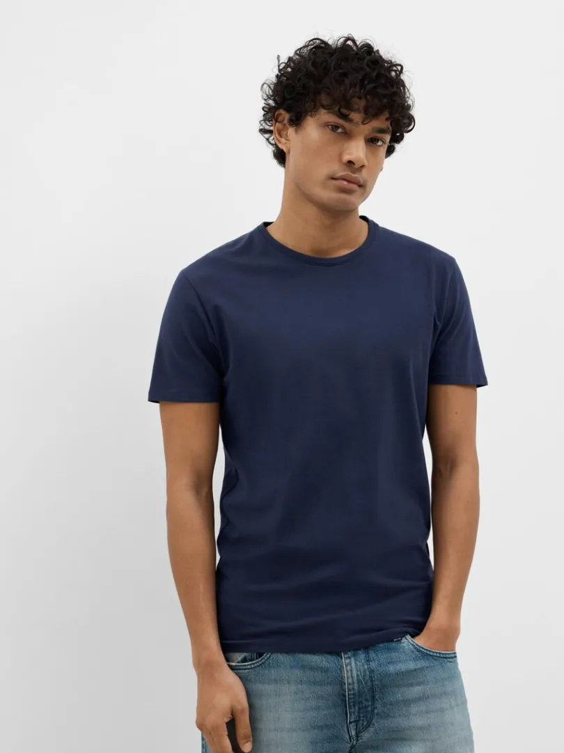kortrmet_tshirt_2-8.webp T-shirts>SELECTED KORTÆRMET T-SHIRT Blue