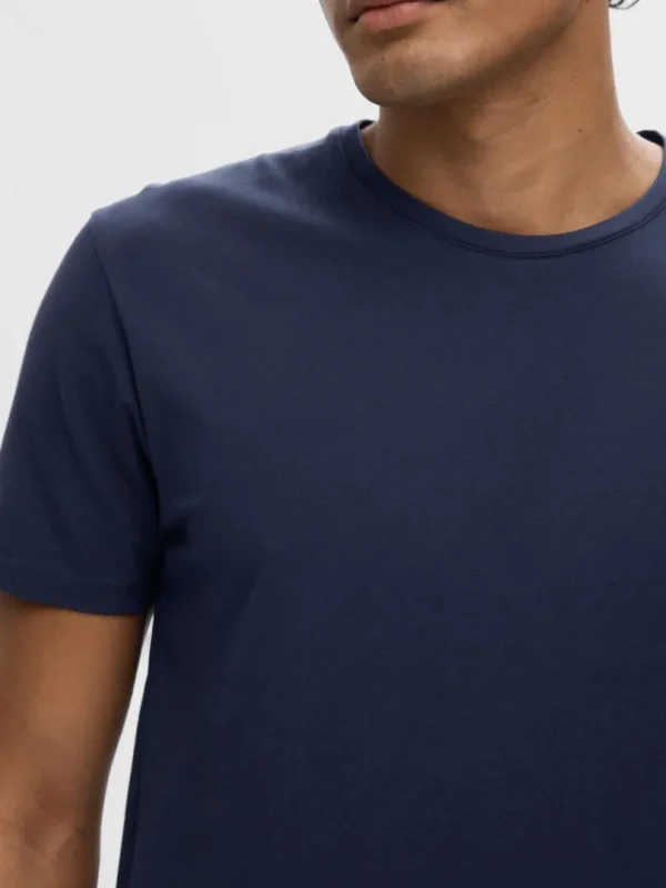 T-shirts>SELECTED KORTÆRMET T-SHIRT Blue