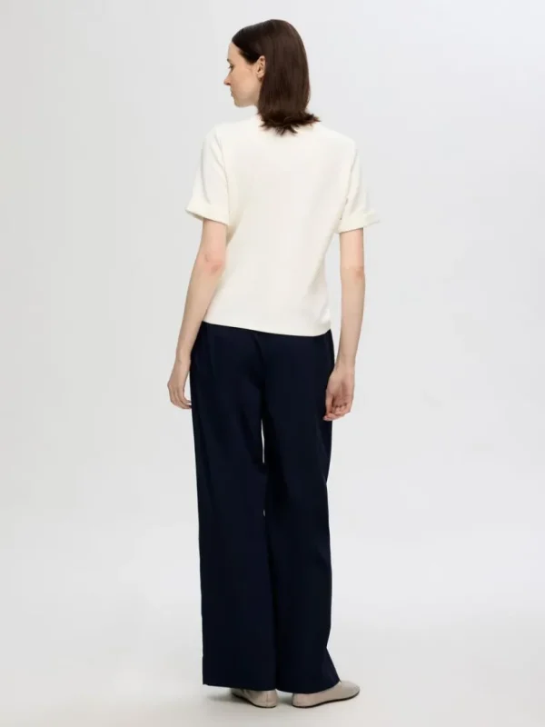 T-shirts>SELECTED KORTÆRMET T-SHIRT White