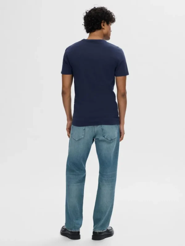 T-shirts>SELECTED KORTÆRMET T-SHIRT Blue