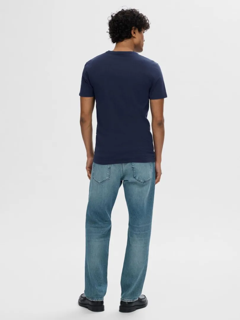 kortrmet_tshirt_4-8.webp T-shirts>SELECTED KORTÆRMET T-SHIRT Blue