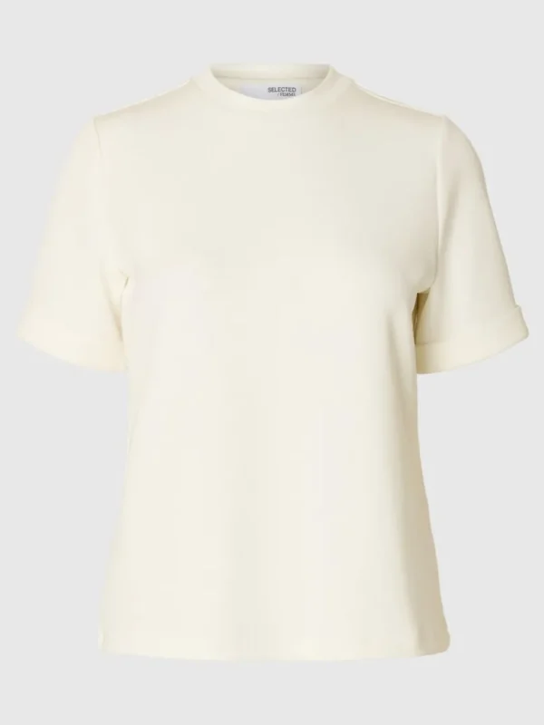 T-shirts>SELECTED KORTÆRMET T-SHIRT White