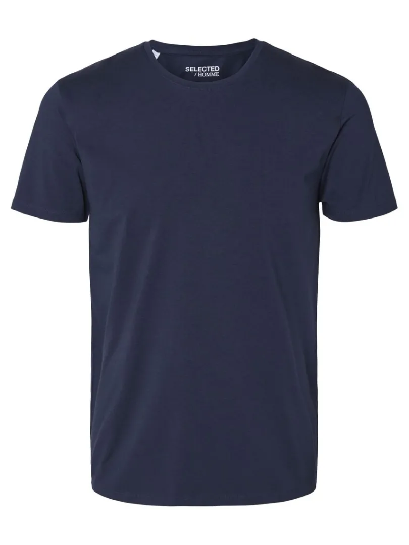 kortrmet_tshirt_5-8.webp T-shirts>SELECTED KORTÆRMET T-SHIRT Blue